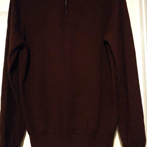 Reiss Maroon Brown Pullover L-Sleeve Sweater XL Mock Neck - Picture 4 of 9